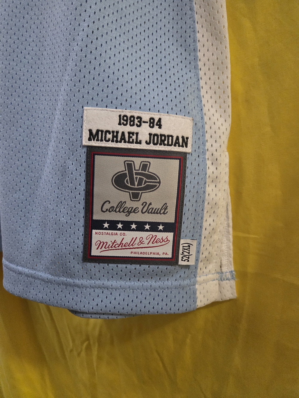 Mitchell & Ness Light Blue and White Basketball Jersey - Picture 4 of 5